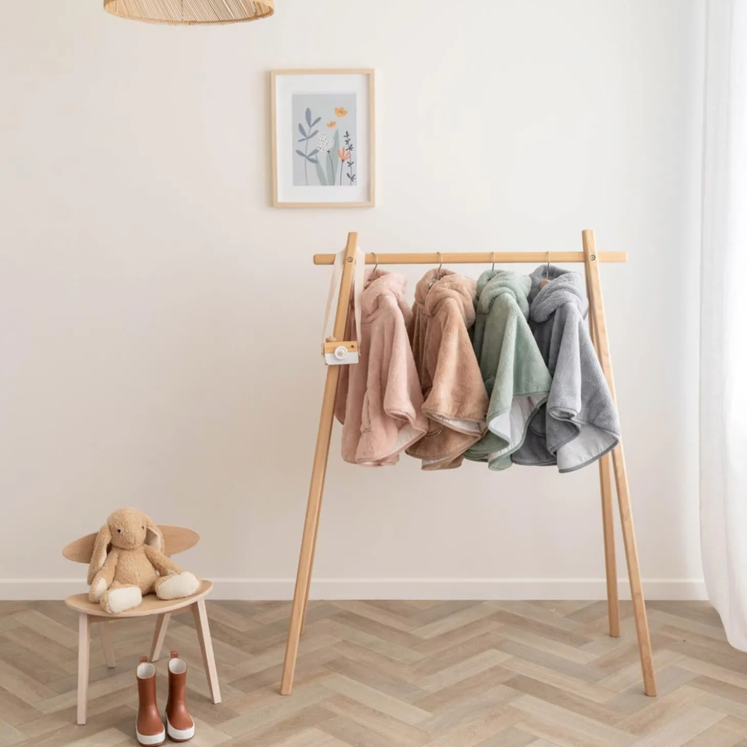 Bemini Poncho de voyage Softy jersey Gris moyen grizou 9-36 mois