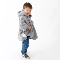 Bemini Poncho de voyage Softy jersey Gris moyen grizou 9-36 mois