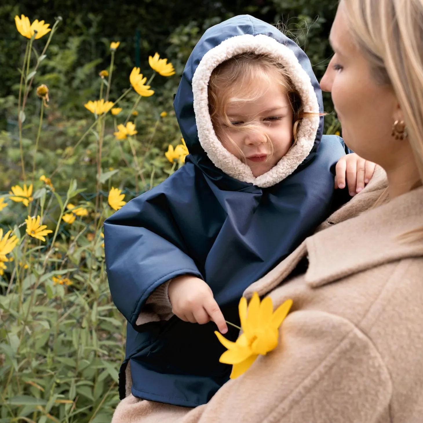 Bemini Poncho teddy Coated Navy 67 9-36 mois