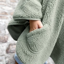 Bemini Poncho teddy outside Kaki 79 9-36 mois