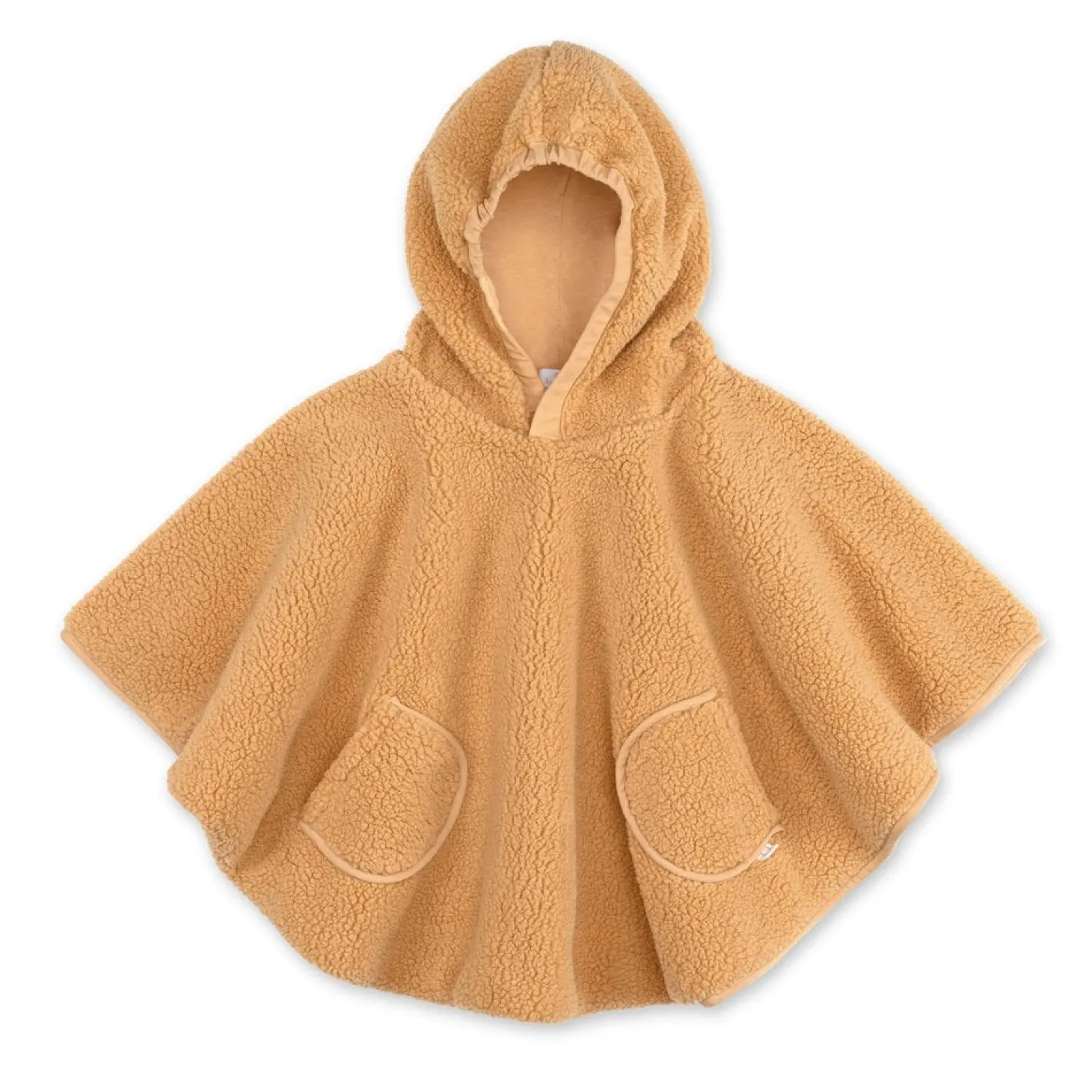 Bemini Poncho teddy outside Ocre 31 9-36 mois
