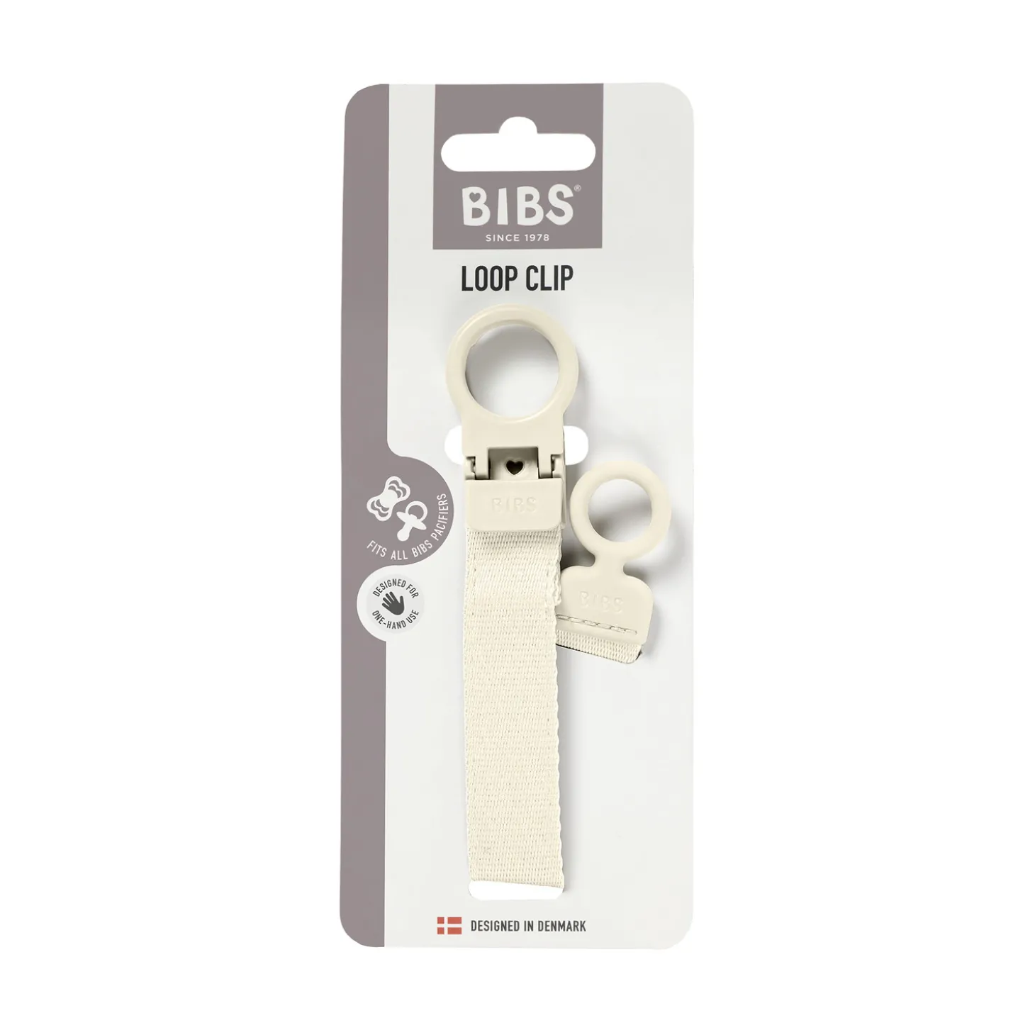 BIBS Attache Tétine Loop Ivory
