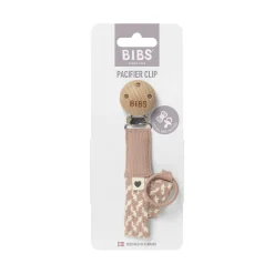 BIBS                    Attache Tétine Tressée    Blush/Ivory