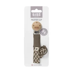 BIBS                    Attache Tétine Tressée    Dark Oak/Vanilla