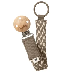 BIBS                    Attache Tétine Tressée    Dark Oak/Vanilla