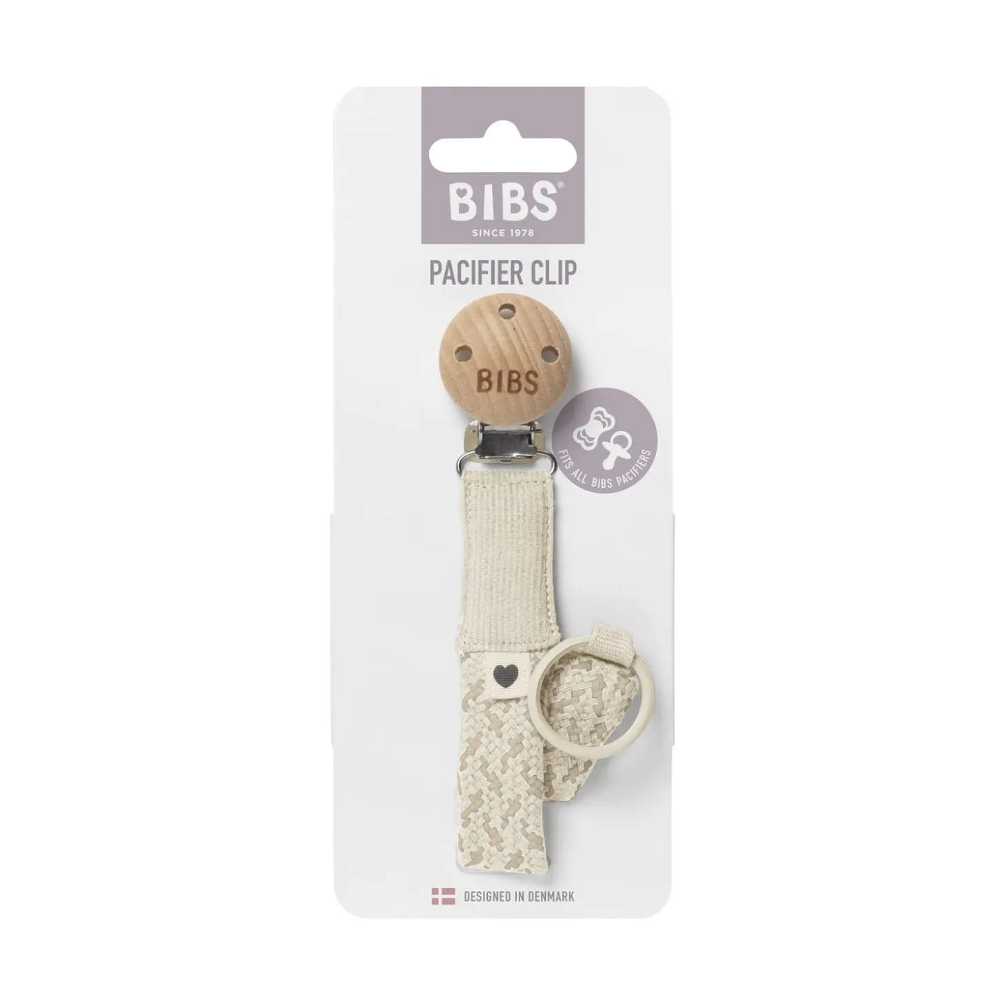 BIBS Attache Tétine Tressée Ivory/Vanilla