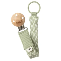 BIBS                    Attache Tétine Tressée    Sage/Ivory