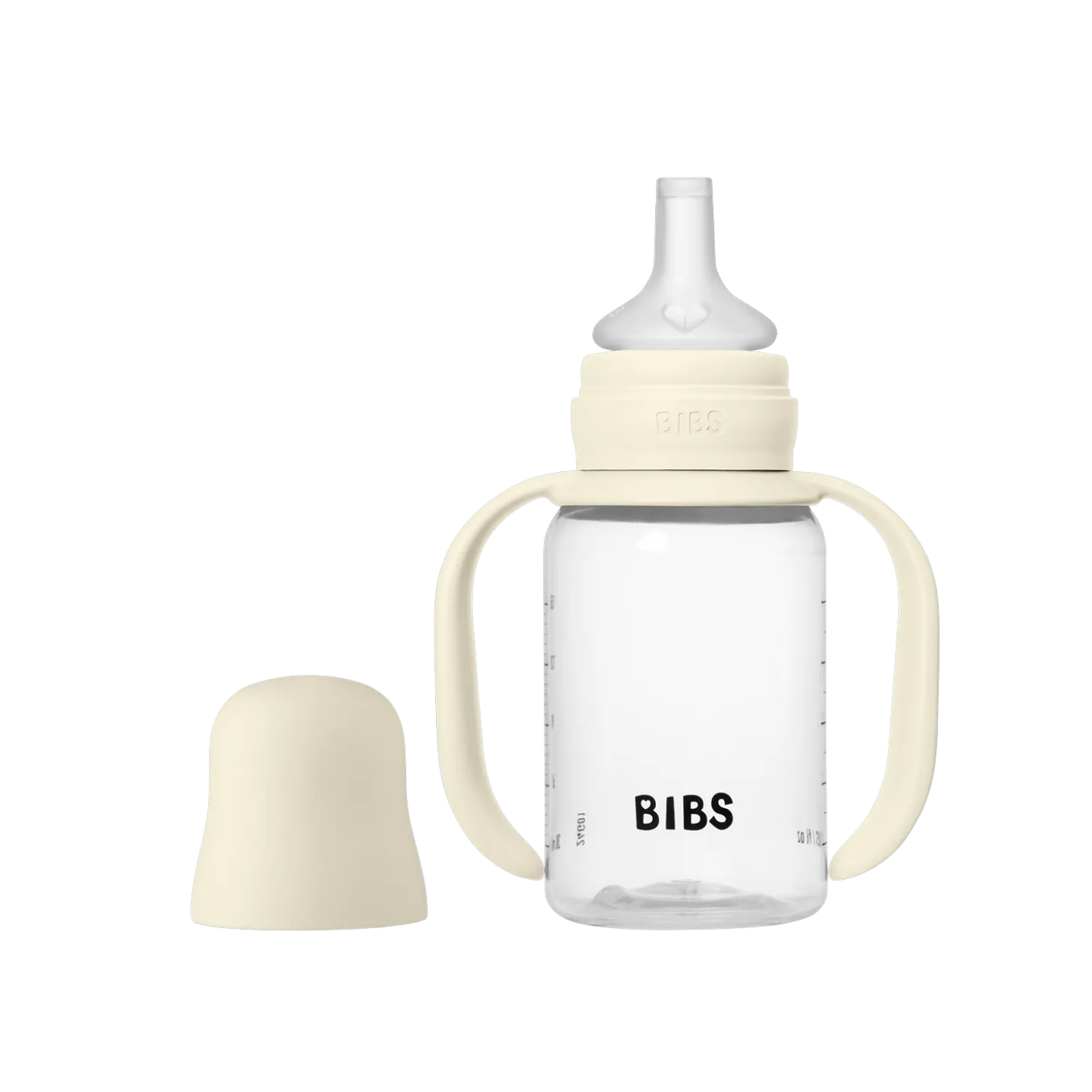 BIBS Biberon d'Apprentissage Silicone 1 Pack Ivory 150 ml