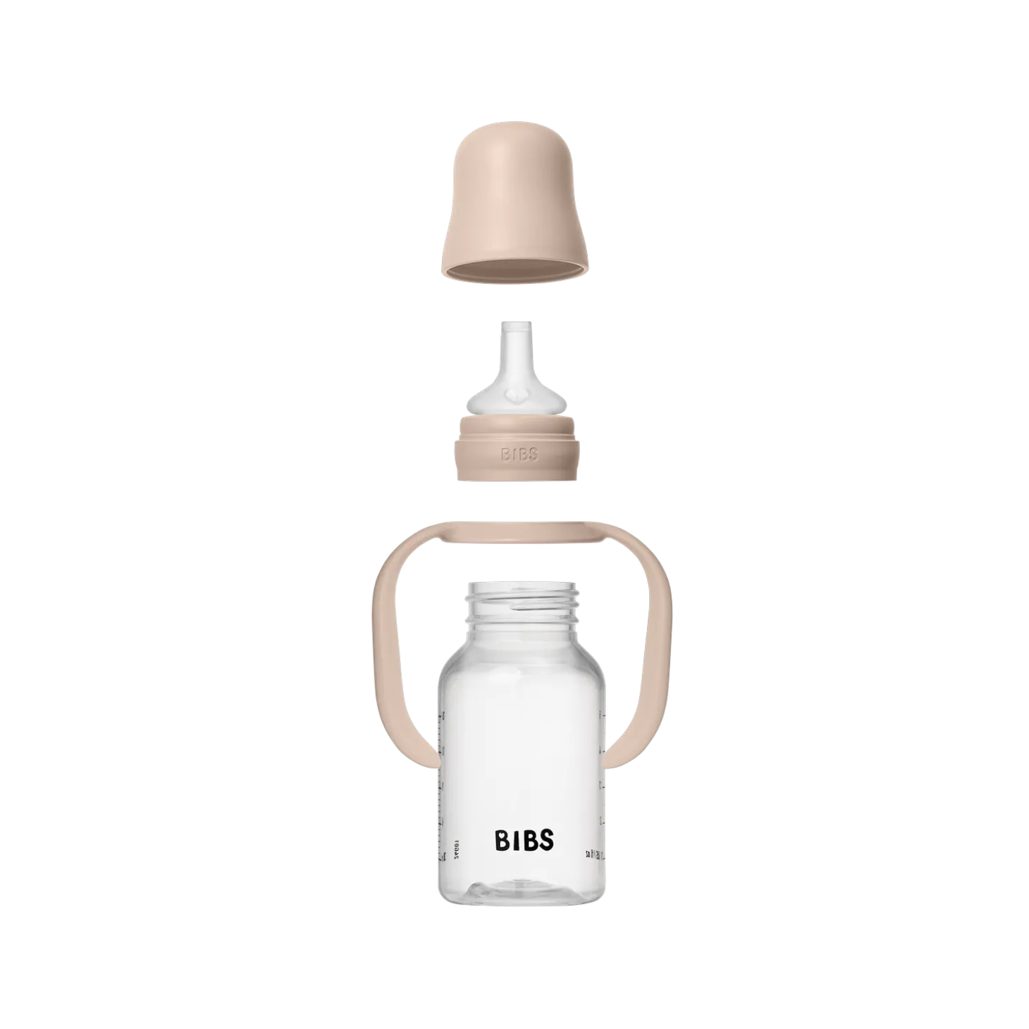 BIBS Biberon d'Apprentissage Silicone 1 Pack Blush 150 ml