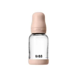 BIBS Biberon en verre Rond Caoutchouc naturel 1 Pack Blush 120 ml - Débit lent