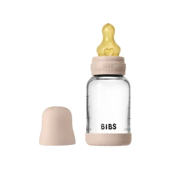 BIBS Biberon en verre Rond Caoutchouc naturel 1 Pack Blush 120 ml - Débit lent
