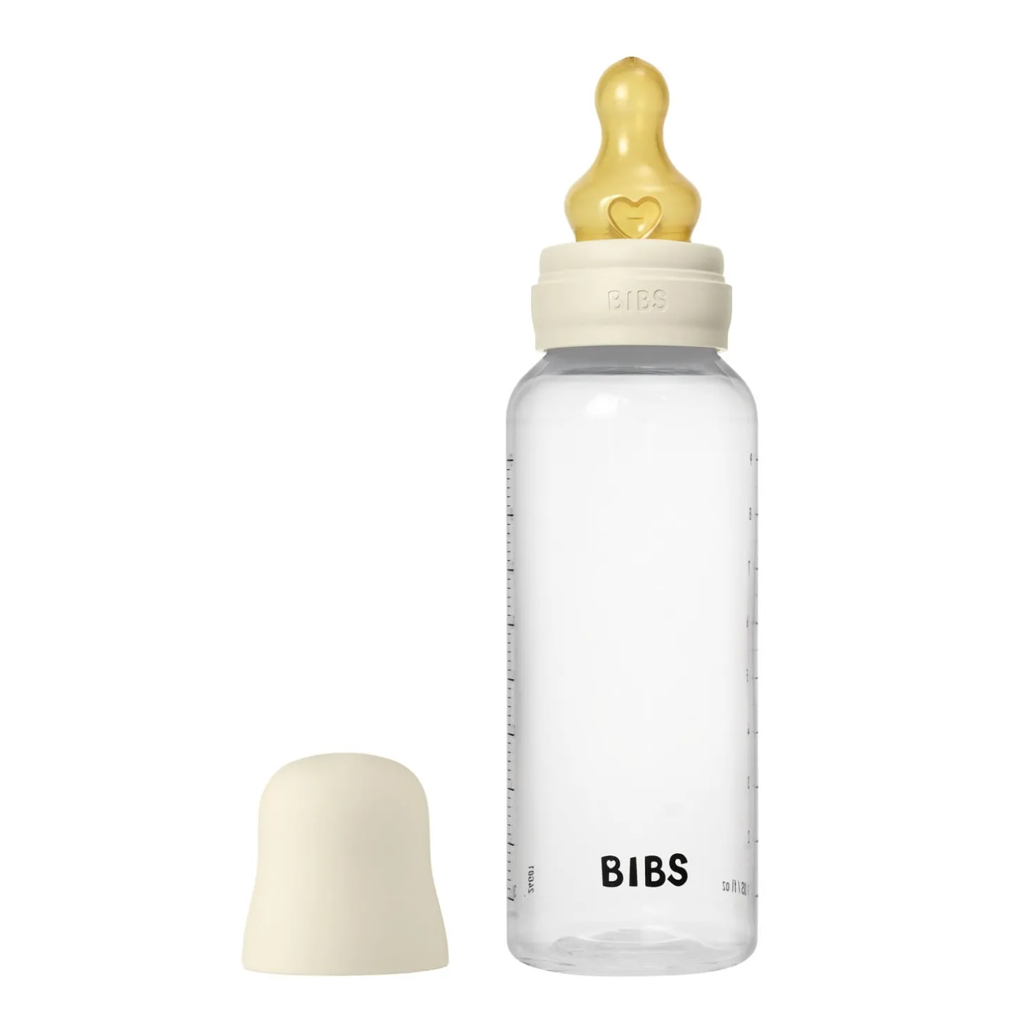 BIBS Biberon Rond Caoutchouc naturel 1 Pack Ivory 270 ml - debit moyen