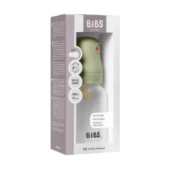 BIBS                    Biberon Rond Caoutchouc naturel 1 Pack     Sage            150 ml - Débit lent