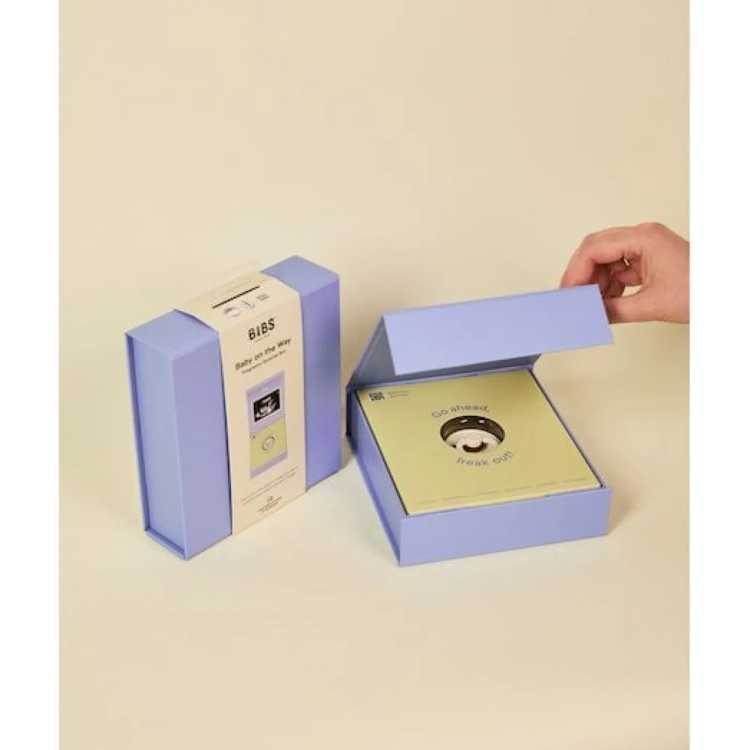 BIBS Coffret Annonce Grossess Bébé Arrive Caoutchouc Ivory Taille 1