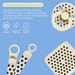 BIBS                    Coffret Cadeau Polka Dots Caout.    Ivory Black