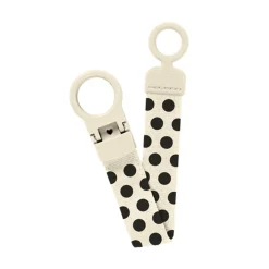 BIBS Studio Attache Tétine Loop Polka Ivory Black