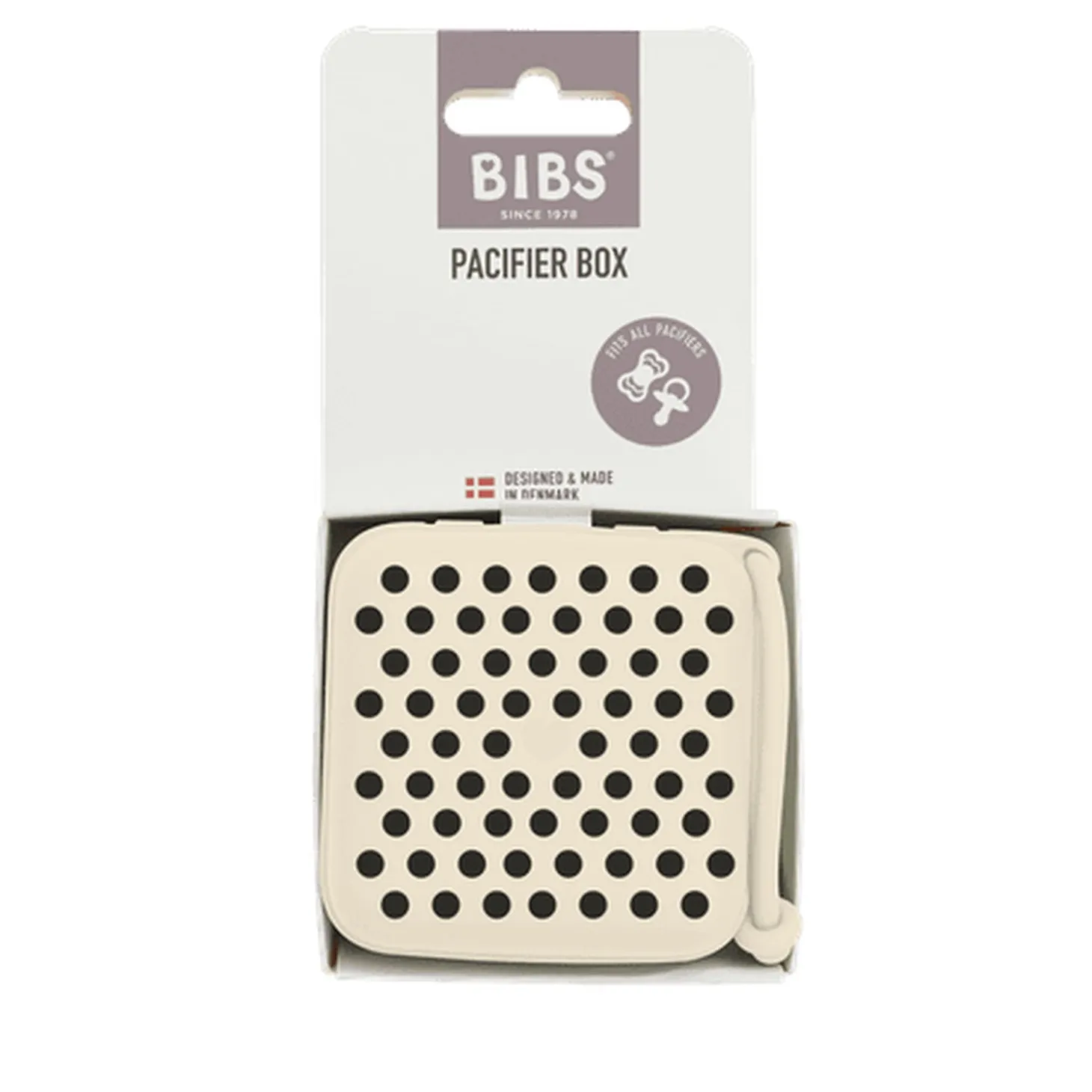 BIBS Studio Boite à Tétine Polka Ivory Black