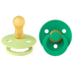 BIBS Tétine Colour 2 Pack Caoutchouc Matcha/Cactus Taille 2