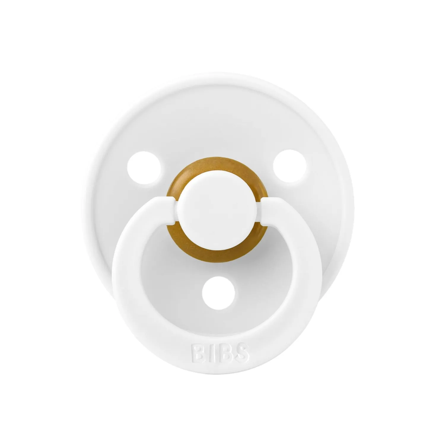 BIBS Tétines Colour Caoutchouc naturel White 6-18 mois