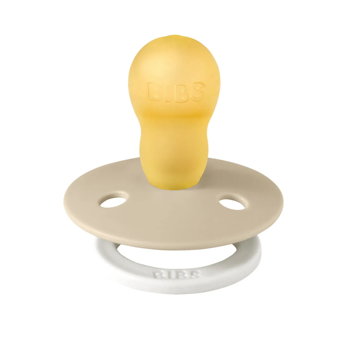 BIBS Tétines Colour Caoutchouc naturel Vanilla Glow 18 mois +