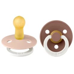 BIBS Tétines Colour 2 Pack Caoutchouc naturel Sage Glow/Vanilla Glow 18 mois+