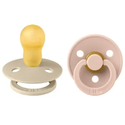 BIBS Tétines Colour 2 Pack Caoutchouc naturel Vanilla/Iron 18 mois+