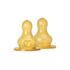 BIBS Tétines de Biberon Rond Caoutchouc naturel 2 Pack Débit Rapide Multicolore Débit rapide