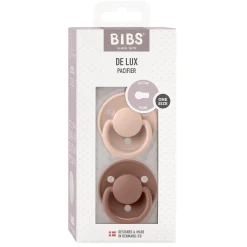BIBS                    Tétines De Lux 2 Pack Silicone    Woodchuck/Blush