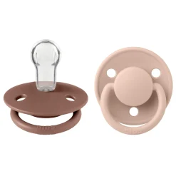 BIBS                    Tétines De Lux 2 Pack Silicone    Woodchuck/Blush