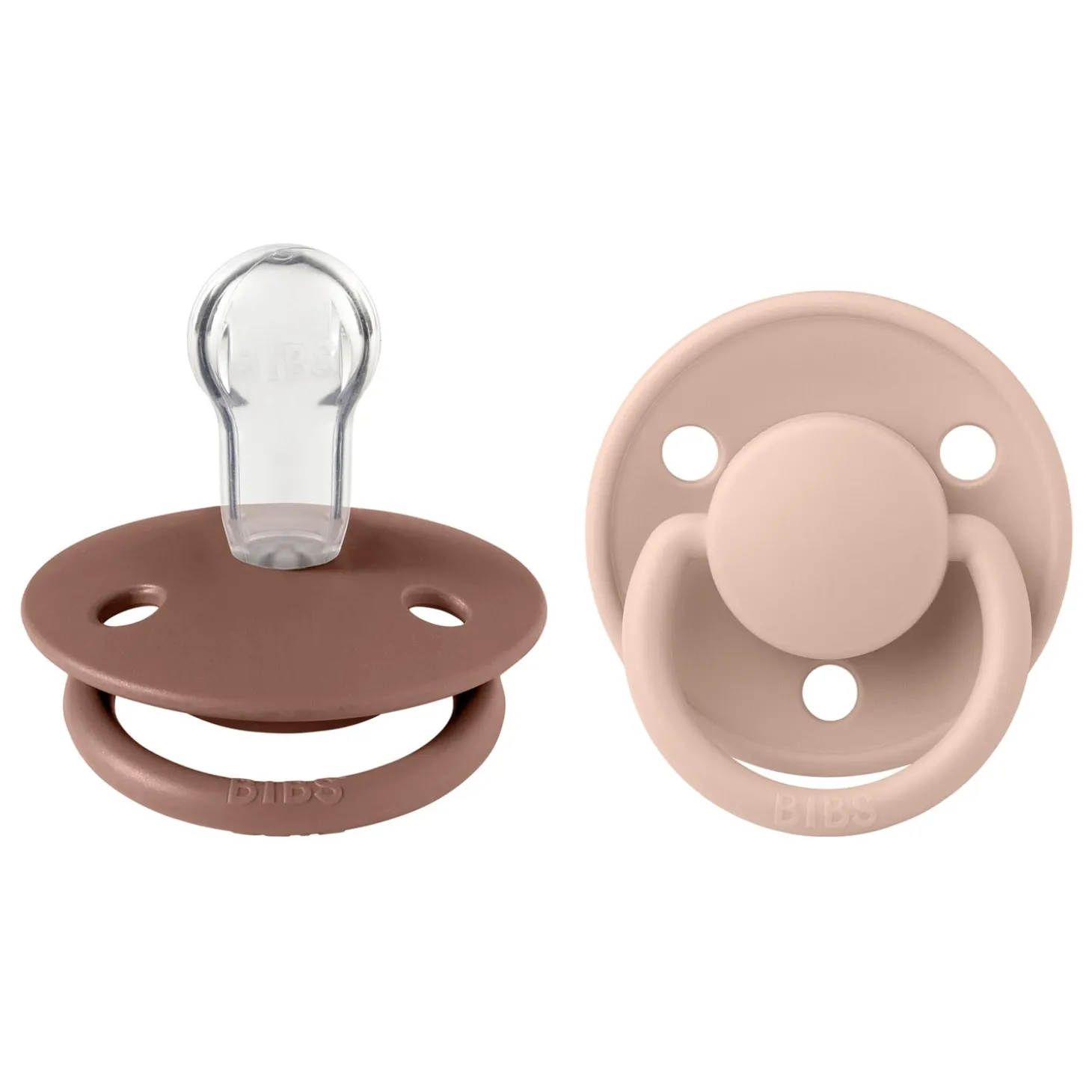 BIBS Tétines De Lux 2 Pack Silicone Woodchuck/Blush