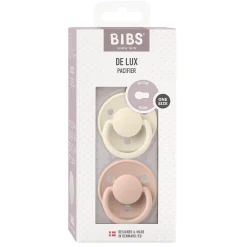 BIBS                    Tétines De Lux 2 Pack Silicone    Ivory/Blush