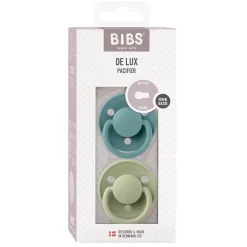 BIBS                    Tétines De Lux 2 Pack Silicone    Island Sea/Sage