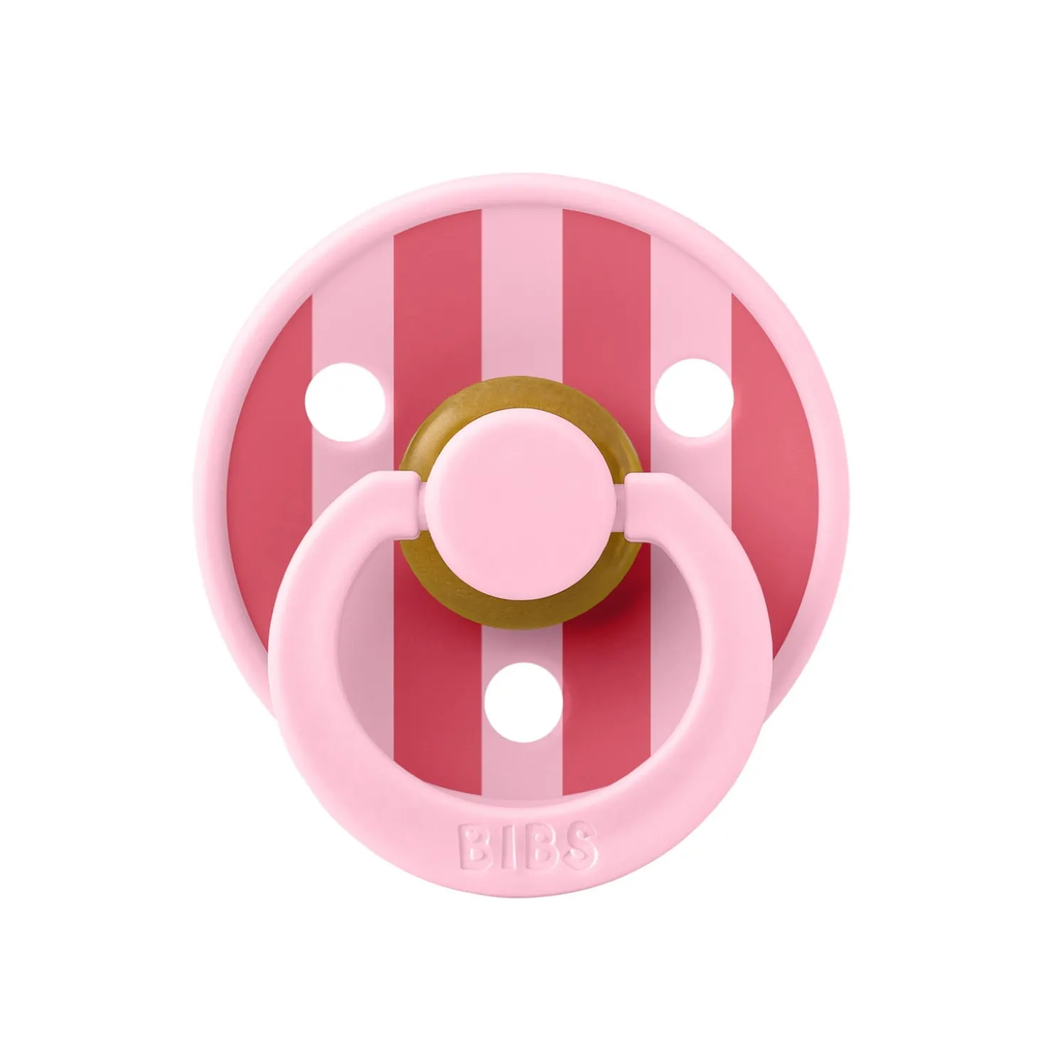 BIBS Tétines Studio Colour Block Caoutchouc naturel Baby Pink 6-18 mois