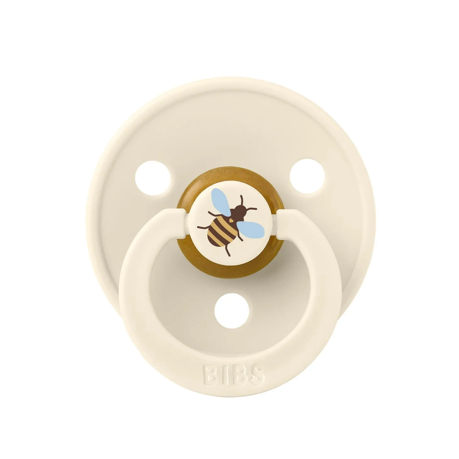 BIBS Tétines Studio Colour Bumblebee Caoutchouc naturel Ivory 6-18 mois