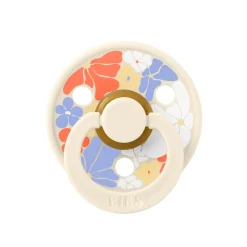 BIBS Tétines Studio Colour Flower Child Caoutchouc naturel Ivory 6-18 mois