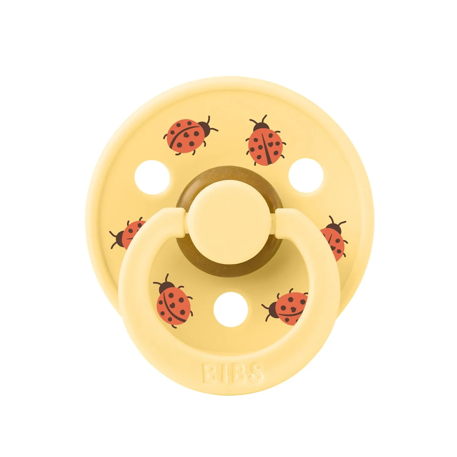 BIBS Tétines Studio Colour Ladybug Friends Caoutchouc naturel Pale Butter 6-18 mois