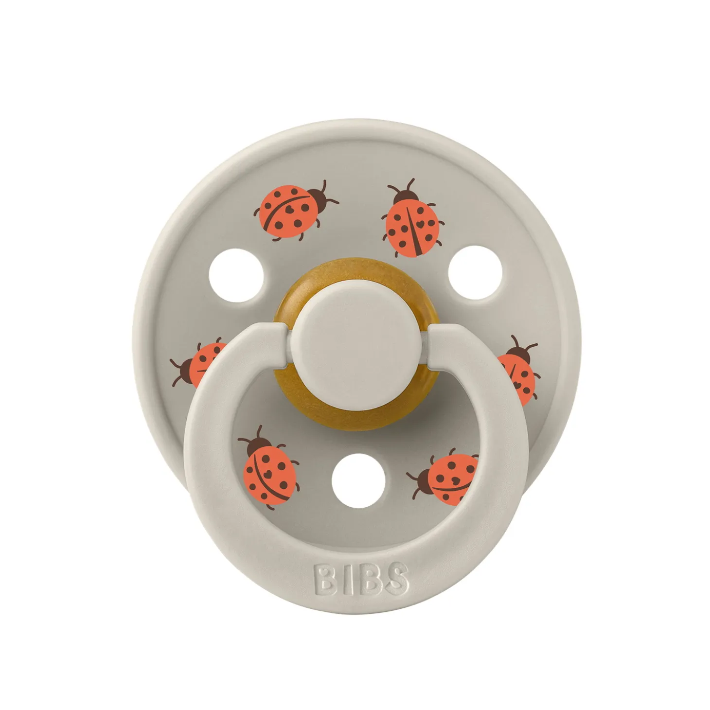 BIBS Tétines Studio Colour Ladybug Caoutchouc naturel Blush 6-18 mois