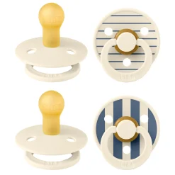 BIBS                    Tétines Studio Colour 4 Pack caoutchouc naturel    Ivory