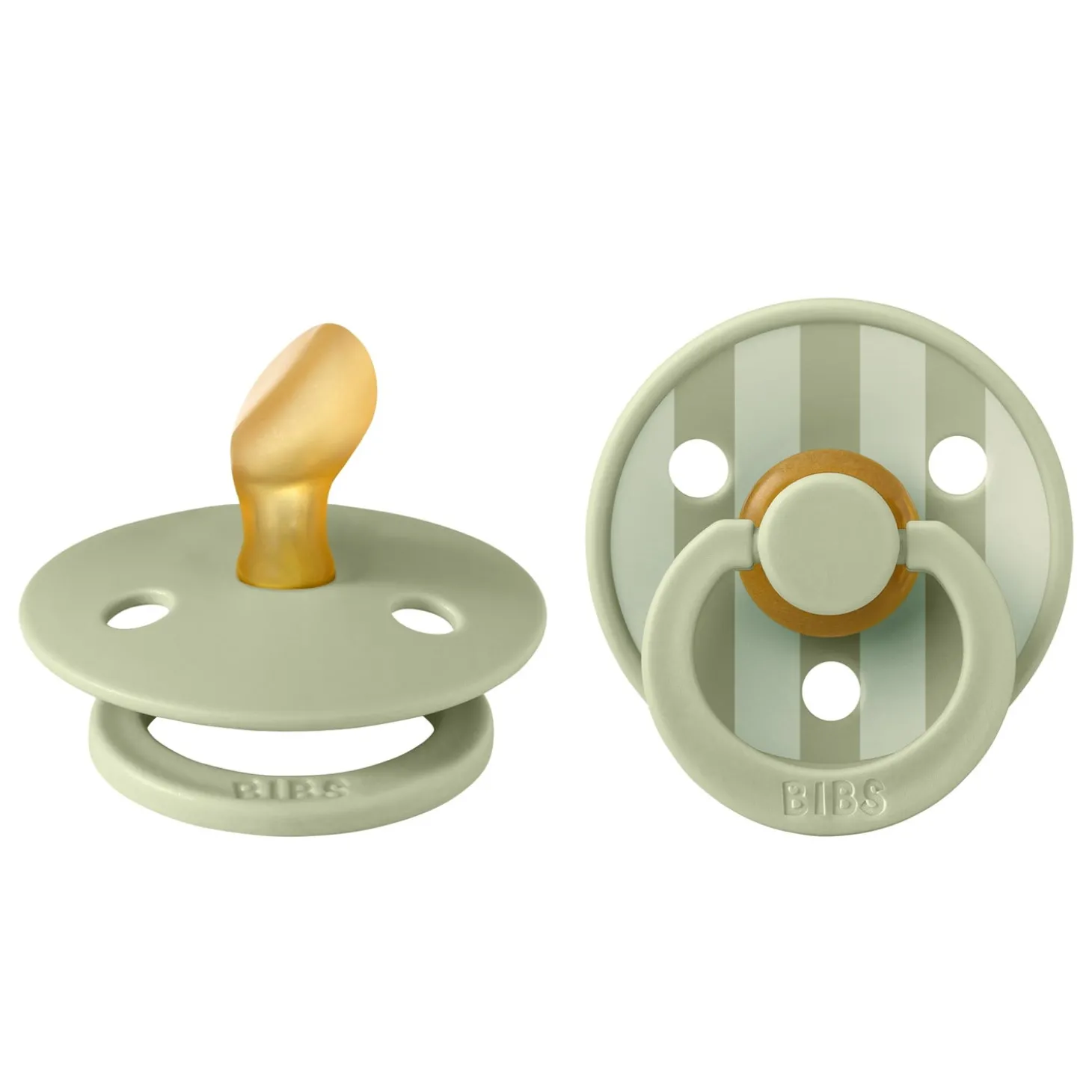 BIBS Tétines Studio Colour 2 Pack Caoutchouc naturel Anatomique Sage/Sage 0-6 mois