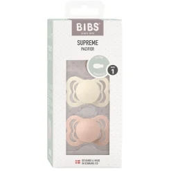 BIBS                    Tétines Supreme 2 Pack Silicone    Ivory/Blush