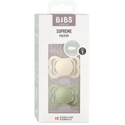BIBS                    Tétines Supreme 2 Pack Silicone    Ivory/Sage
