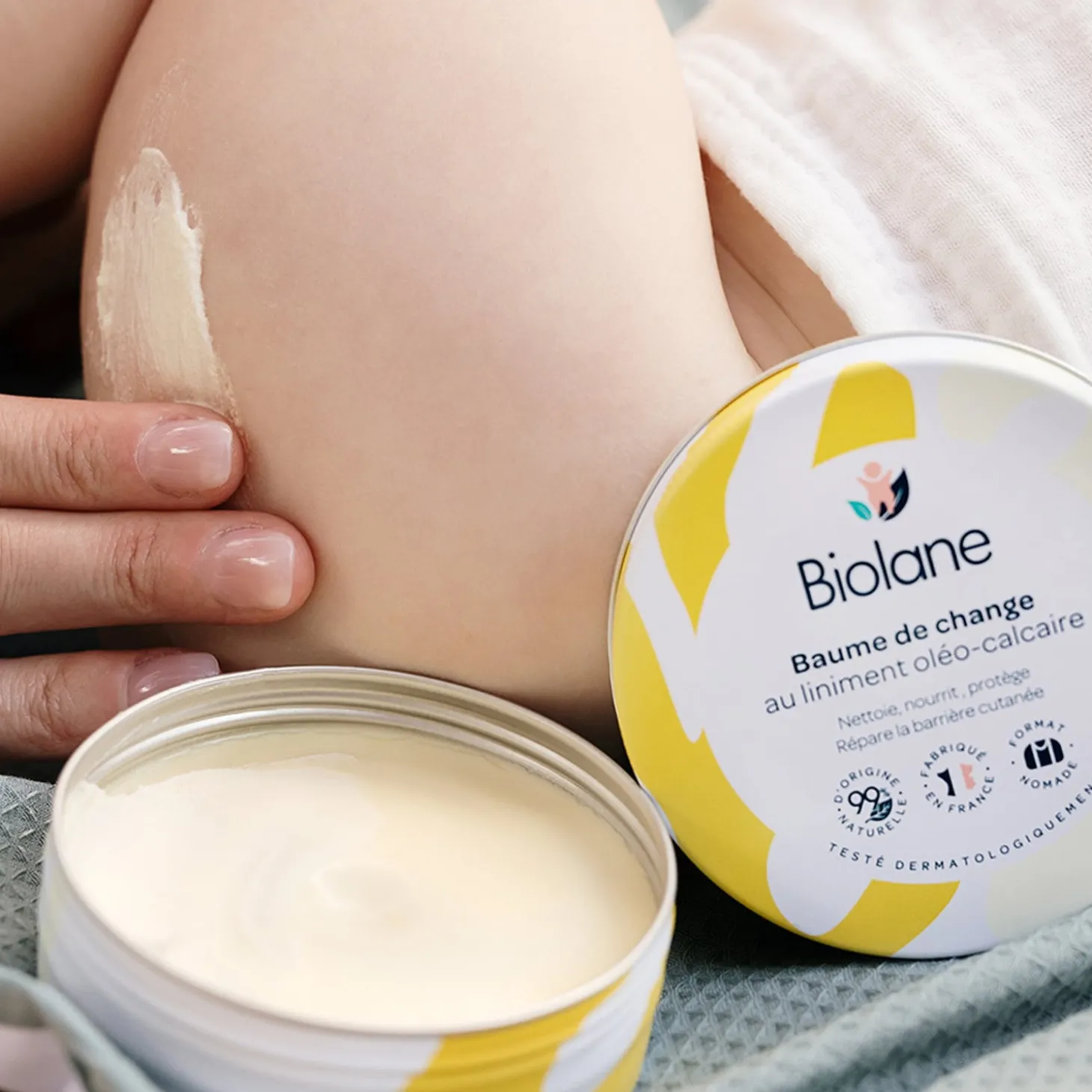 Biolane Baume de change au liniment Jaune Et Blanc 100 ml