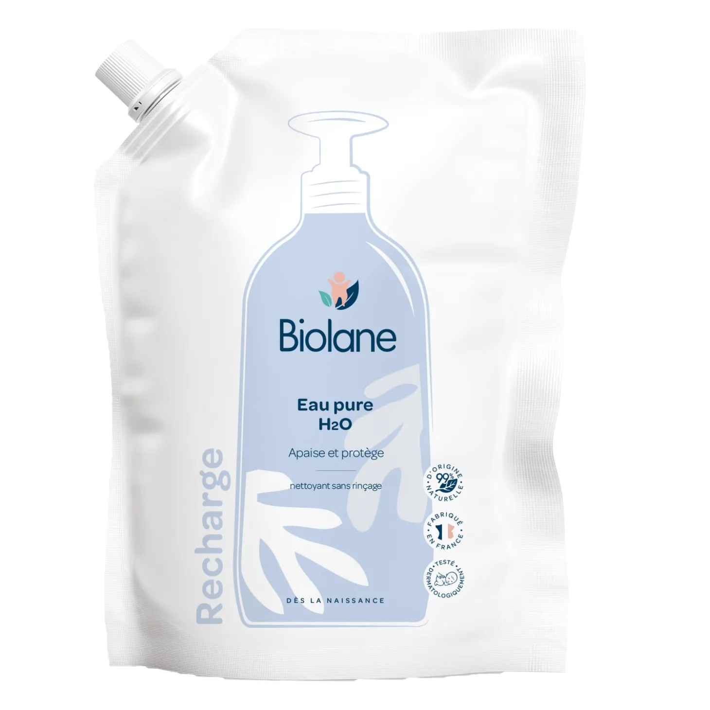 Biolane Écorecharge eau nettoyante Blanc 750 ml