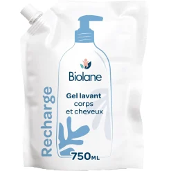 Biolane Écorecharge gel lavant Blanc 750 ml