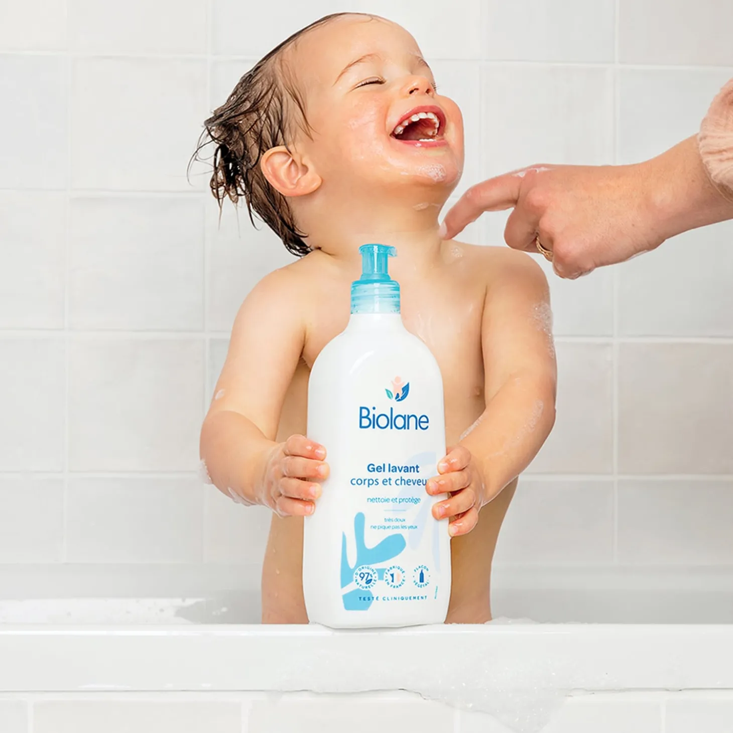 Biolane Gel lavant corps et cheveux Bleu Et Blanc 750 ml