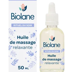 Biolane Huile de massage relaxante Lila Et Blanc 50 ml