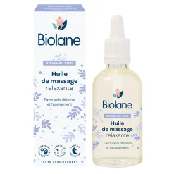 Biolane                    Huile de massage relaxante    Lila Et Blanc            50 ml