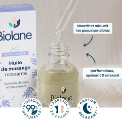 Biolane                    Huile de massage relaxante    Lila Et Blanc            50 ml