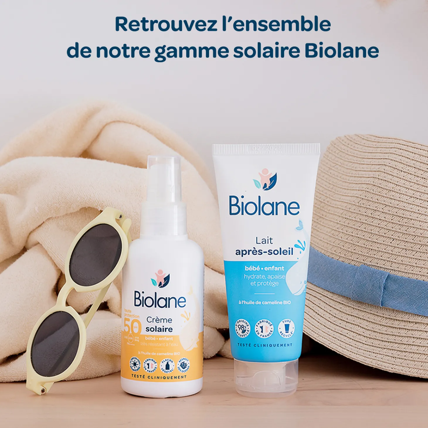Biolane Lait après-soleil Bleu Et Blanc 100 ml