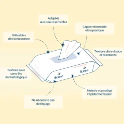 Biolane Lingettes au liniment Jaune Et Blanc